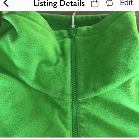 Adidas Fleece Lime Neon Green Long Sleeve Turtleneck Zip  Up Jacket size… - Picture 6 of 9